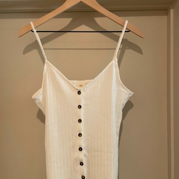 H&M LOGG Rib Knit Button Down Camisole size M - Picture 1 of 6